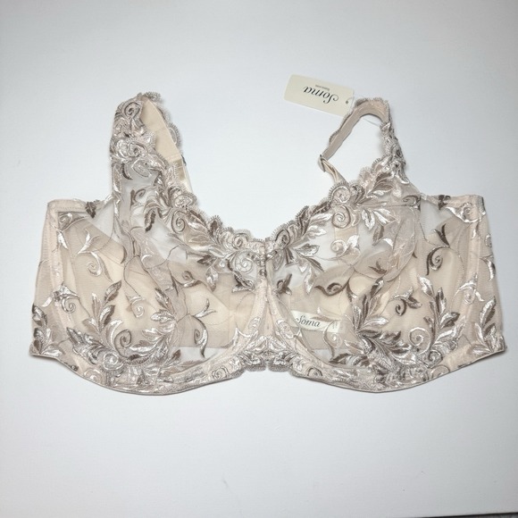 SOMA Sensuous Lace Unlined Underwire Bra Light Nude‎ Sheer Embroidered 44DDD - Picture 1 of 7